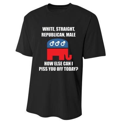 White Male Straight Republican | Funny Republican Gifts Performance Sprint T-Shirt