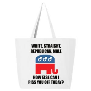 White Male Straight Republican | Funny Republican Gifts 25L Jumbo Tote