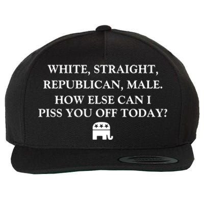 White Male Straight Republican Wool Snapback Cap