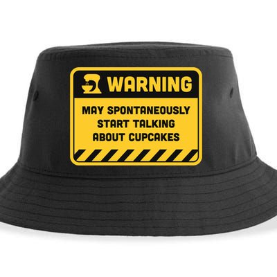 Warning May Spontaneously Start Talking About Cupcakes Meaningful Gift Sustainable Bucket Hat
