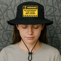 Warning May Spontaneously Start Talking About Cupcakes Meaningful Gift Bucket Hat