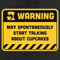 Warning May Spontaneously Start Talking About Cupcakes Meaningful Gift Crop Fleece Hoodie