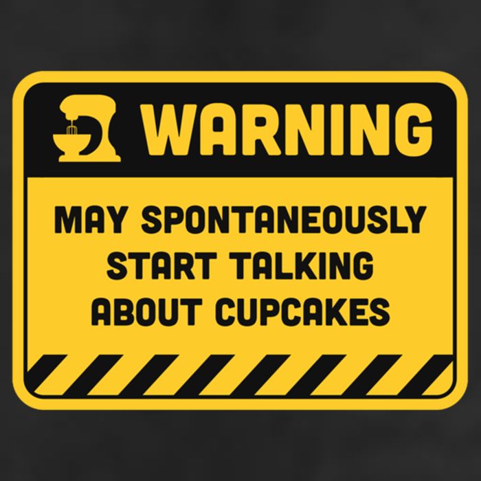 Warning May Spontaneously Start Talking About Cupcakes Meaningful Gift Crop Fleece Hoodie
