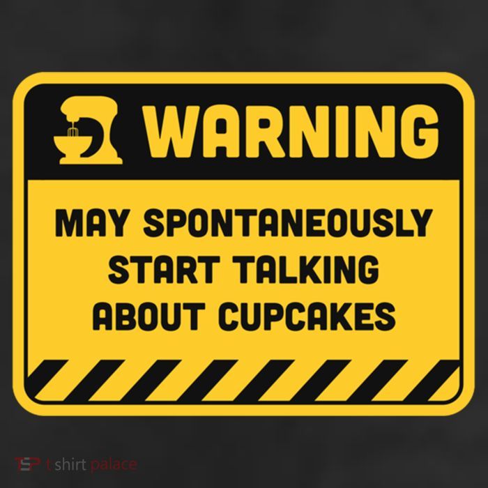 Warning May Spontaneously Start Talking About Cupcakes Meaningful Gift 25L Jumbo Tote