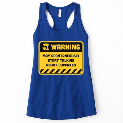 Warning May Spontaneously Start Talking About Cupcakes Meaningful Gift Womens Tank Top