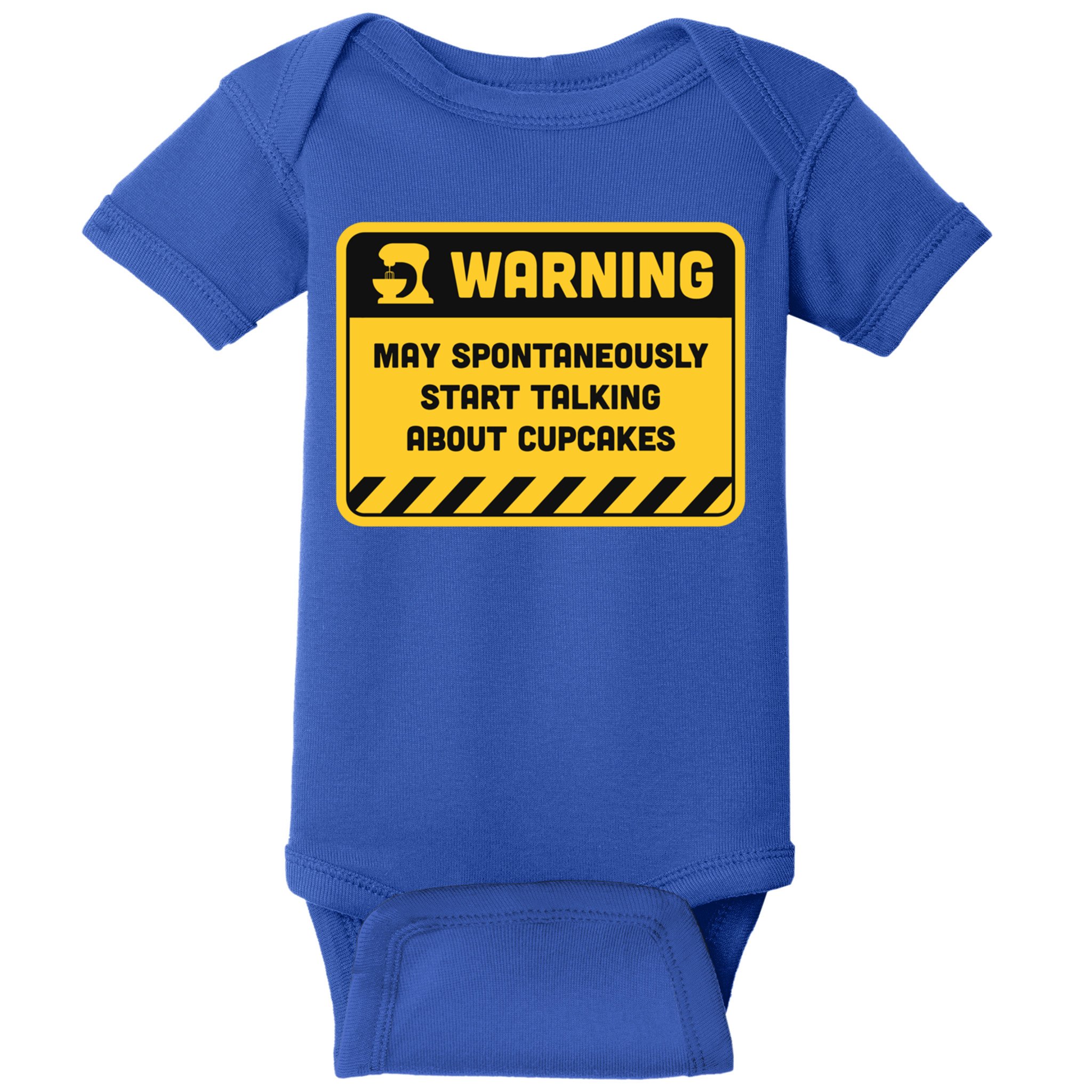 Warning May Spontaneously Start Talking About Cupcakes Meaningful Gift Baby Bodysuit