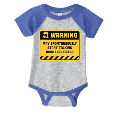 Warning May Spontaneously Start Talking About Cupcakes Meaningful Gift Infant Baby Jersey Bodysuit