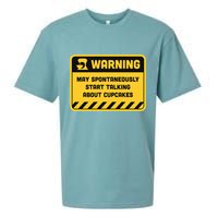 Warning May Spontaneously Start Talking About Cupcakes Meaningful Gift Sueded Cloud Jersey T-Shirt