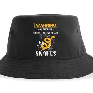 Warning May Suddenly Start Talking About Snakes Snake Lover Sustainable Bucket Hat