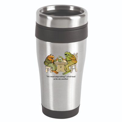 We Must Stop Eating Cried Toad As He Ate Another Frog 16oz Travel Tumbler