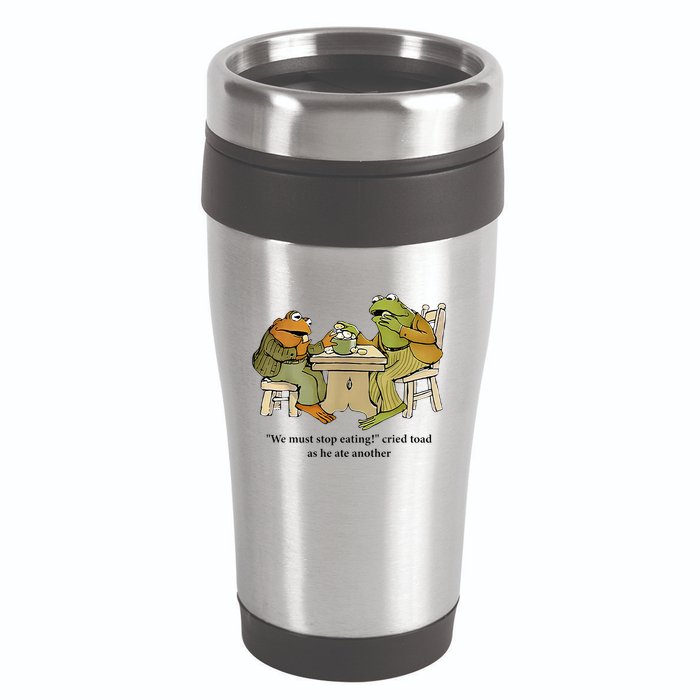 We Must Stop Eating Cried Toad As He Ate Another Frog 16oz Travel Tumbler
