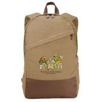 We Must Stop Eating Cried Toad As He Ate Another Frog Cotton Canvas Backpack