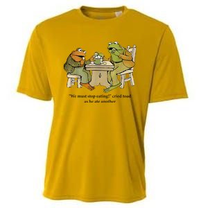 We Must Stop Eating Cried Toad As He Ate Another Frog Cooling Performance Crew T-Shirt