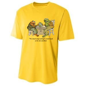 We Must Stop Eating Cried Toad As He Ate Another Frog Performance Sprint T-Shirt