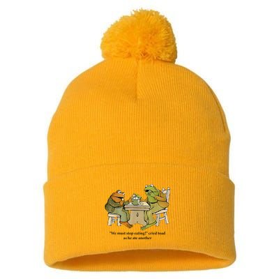 We Must Stop Eating Cried Toad As He Ate Another Frog Pom Pom 12in Knit Beanie