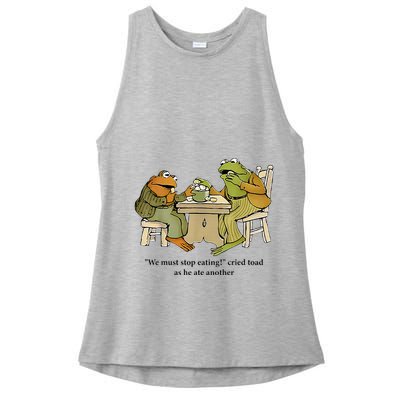 We Must Stop Eating Cried Toad As He Ate Another Frog Ladies PosiCharge Tri-Blend Wicking Tank