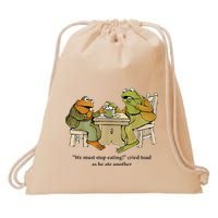 We Must Stop Eating Cried Toad As He Ate Another Frog Drawstring Bag