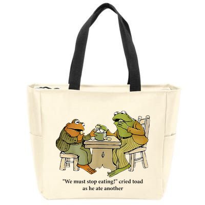 We Must Stop Eating Cried Toad As He Ate Another Frog Zip Tote Bag