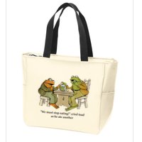 We Must Stop Eating Cried Toad As He Ate Another Frog Zip Tote Bag