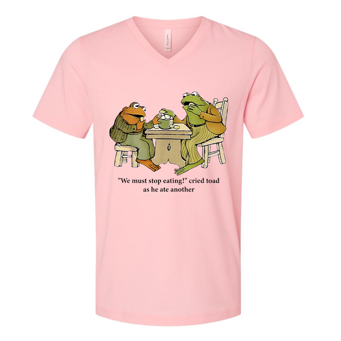 We Must Stop Eating Cried Toad As He Ate Another Frog V-Neck T-Shirt