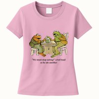 We Must Stop Eating Cried Toad As He Ate Another Frog Womens T-Shirt