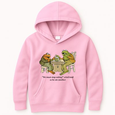 We Must Stop Eating Cried Toad As He Ate Another Frog Kids Hoodie