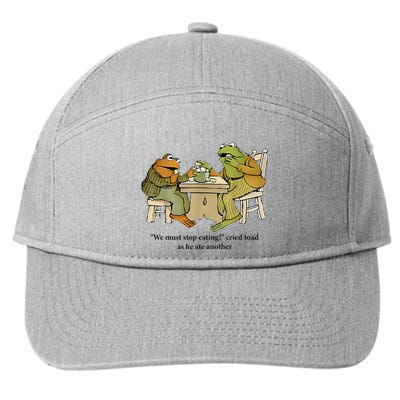 We Must Stop Eating Cried Toad As He Ate Another Frog 7-Panel Snapback Hat