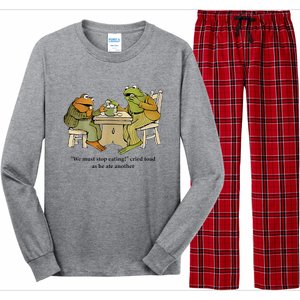 We Must Stop Eating Cried Toad As He Ate Another Frog Long Sleeve Pajama Set