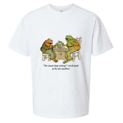 We Must Stop Eating Cried Toad As He Ate Another Frog Sueded Cloud Jersey T-Shirt