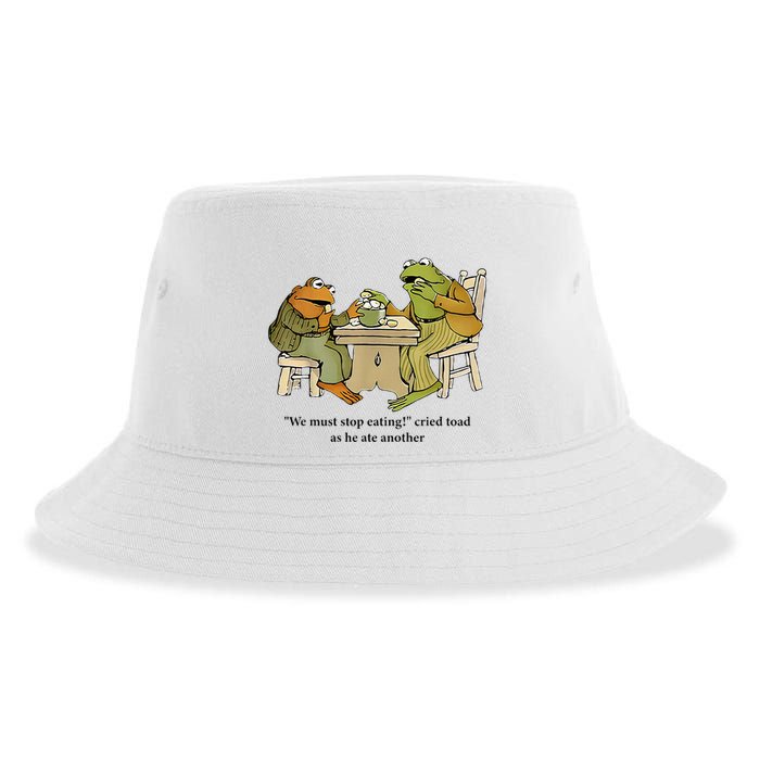 We Must Stop Eating Cried Toad As He Ate Another Frog Sustainable Bucket Hat
