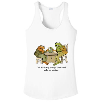 We Must Stop Eating Cried Toad As He Ate Another Frog Ladies PosiCharge Competitor Racerback Tank