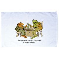 We Must Stop Eating Cried Toad As He Ate Another Frog Microfiber Hand Towel