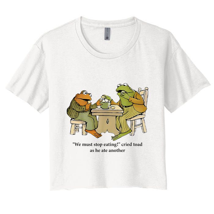 We Must Stop Eating Cried Toad As He Ate Another Frog Crop Top
