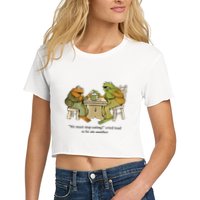 We Must Stop Eating Cried Toad As He Ate Another Frog Crop Top
