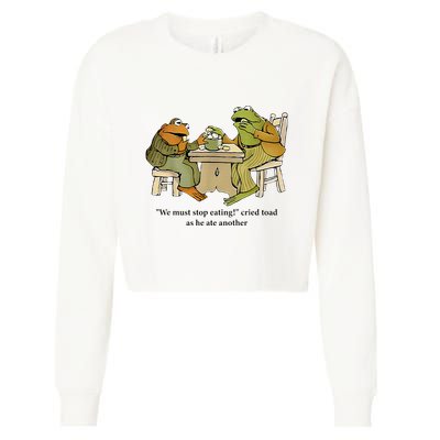 We Must Stop Eating Cried Toad As He Ate Another Frog Cropped Pullover Crew