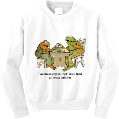 We Must Stop Eating Cried Toad As He Ate Another Frog Kids Sweatshirt
