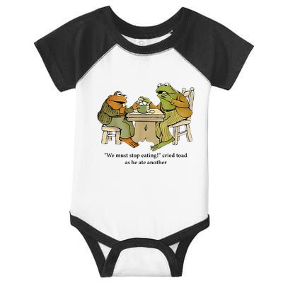 We Must Stop Eating Cried Toad As He Ate Another Frog Infant Baby Jersey Bodysuit