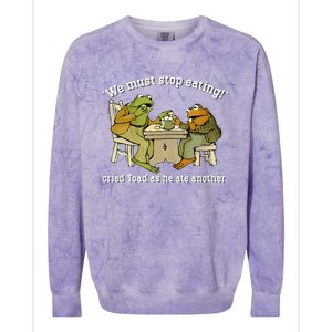 We Must Stop Eating Toad As He Ate Another Frog Toad Colorblast Crewneck Sweatshirt