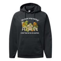 We Must Stop Eating Toad As He Ate Another Frog Toad Performance Fleece Hoodie