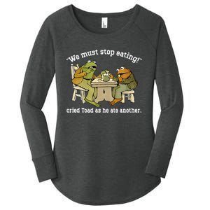 We Must Stop Eating Toad As He Ate Another Frog Toad Women's Perfect Tri Tunic Long Sleeve Shirt