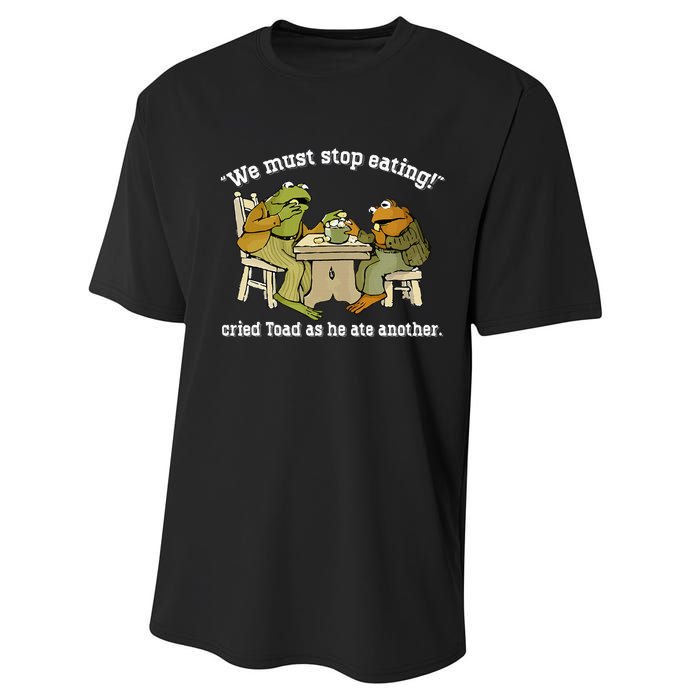 We Must Stop Eating Toad As He Ate Another Frog Toad Performance Sprint T-Shirt