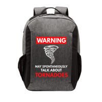 Warning May Spontaneously Talk About Tornadoes Vector Backpack