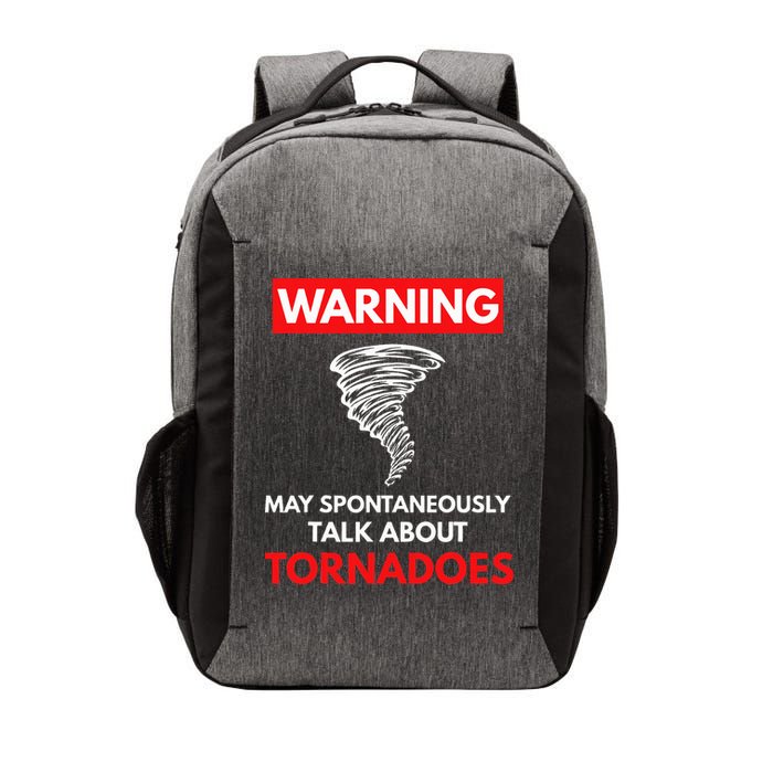 Warning May Spontaneously Talk About Tornadoes Vector Backpack