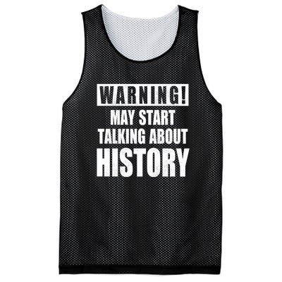 Warning May Start Talking About History Mesh Reversible Basketball Jersey Tank