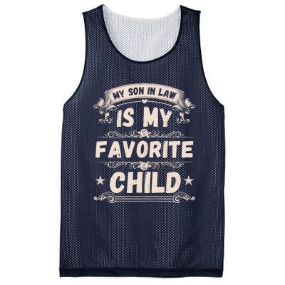 Women My Son In Law Is My Favorite Child Funny Mother Mesh Reversible Basketball Jersey Tank