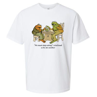 We Must Stop Eating Cried Toad As He Ate Another Frog Sueded Cloud Jersey T-Shirt