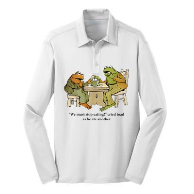 We Must Stop Eating Cried Toad As He Ate Another Frog Silk Touch Performance Long Sleeve Polo