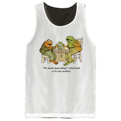 We Must Stop Eating Cried Toad As He Ate Another Frog Mesh Reversible Basketball Jersey Tank