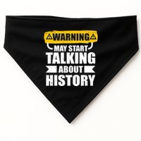 Warning May Start Talking About History USA-Made Doggie Bandana