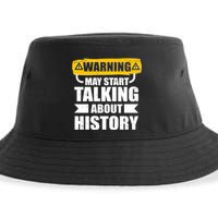 Warning May Start Talking About History Sustainable Bucket Hat